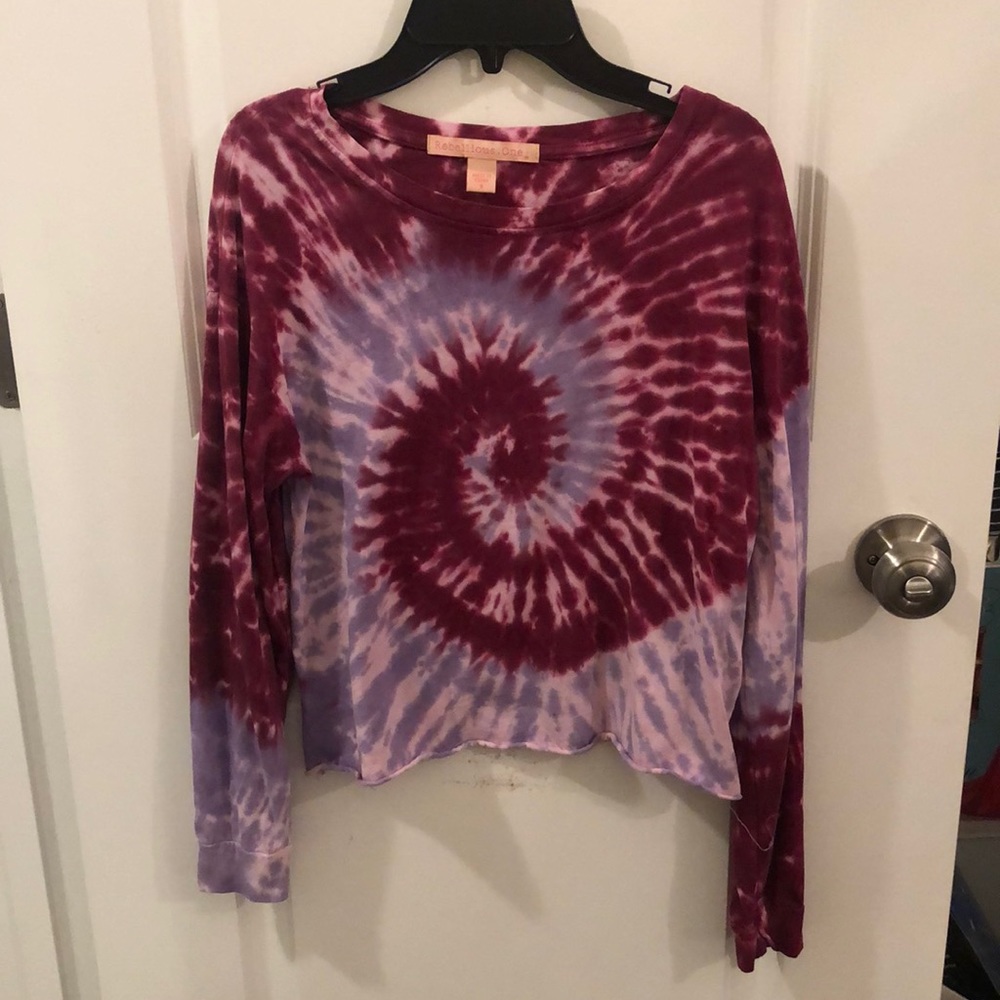 Pink and purple tie dye long sleeve.